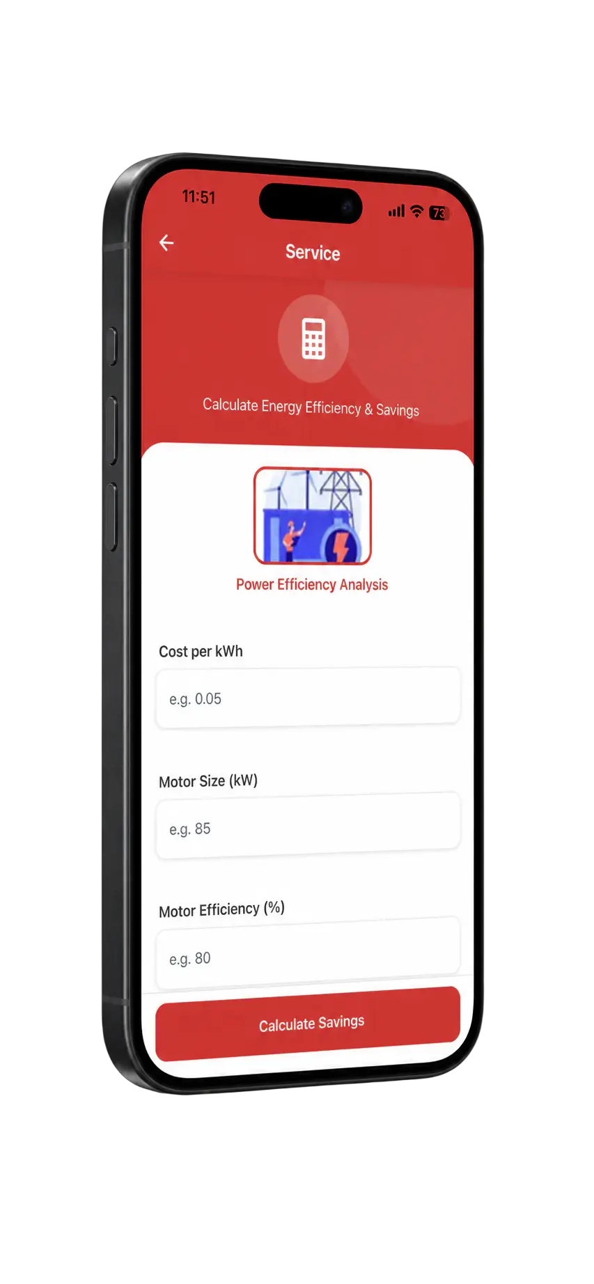 Power efficiency configuration in the Total Cost of Ownership app